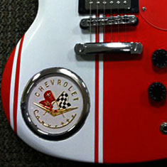 Corvette Tribute Painted Guitar